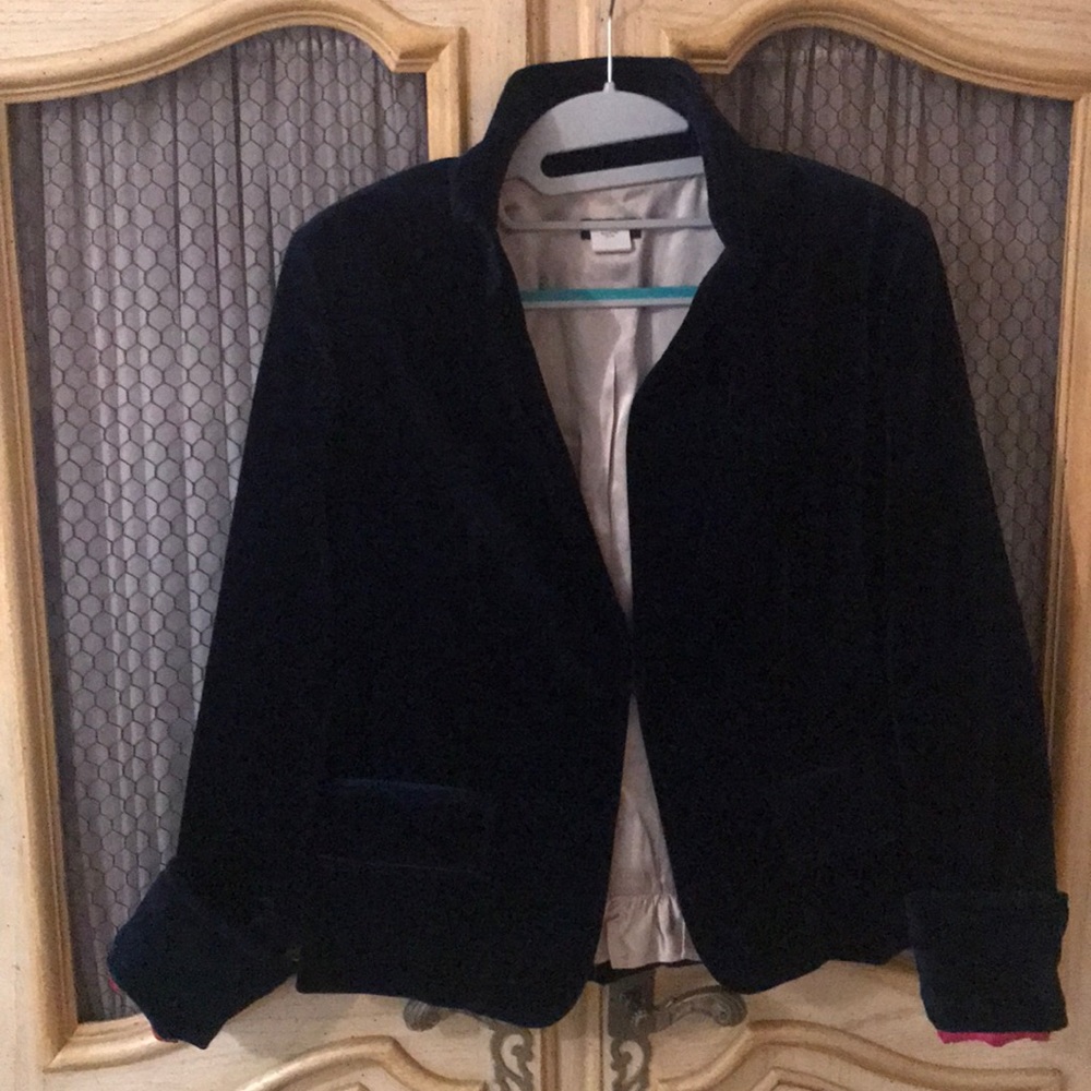 J Crew velvet blazer